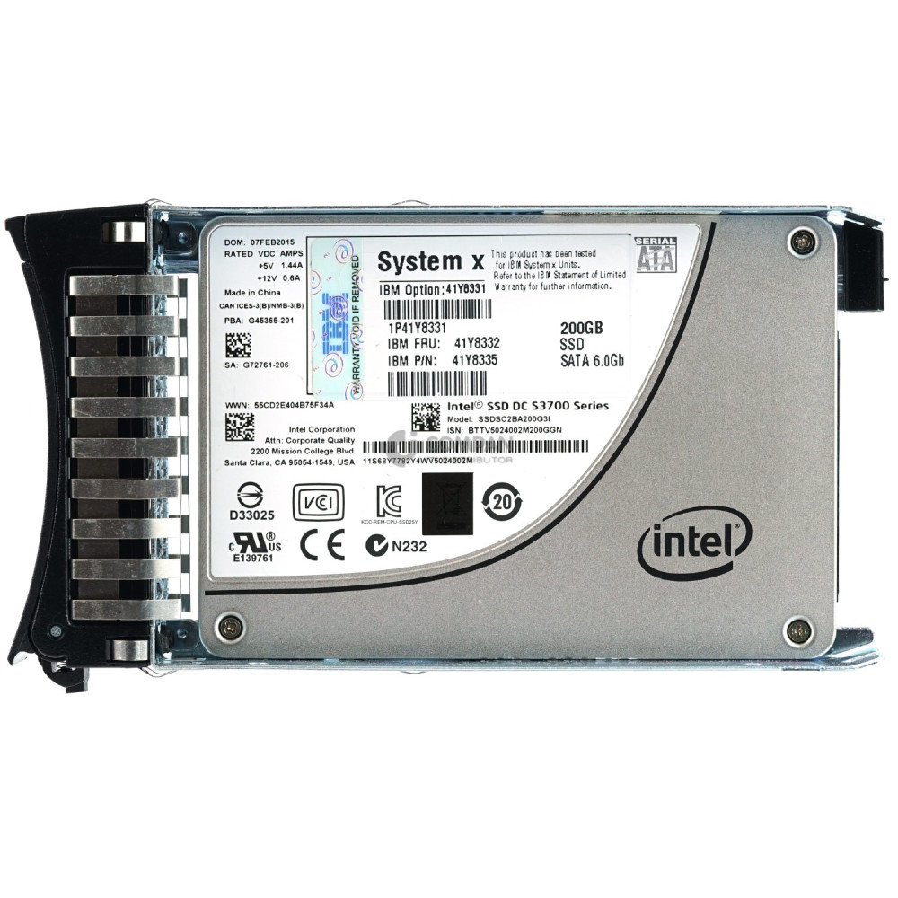 41Y8332 IBM SSD 200GB SATA 6G 2.5" SFF FOR SYSTEM X
